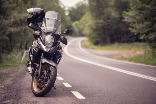 Karte mit markierten Motorrad-Tourstops in Europa